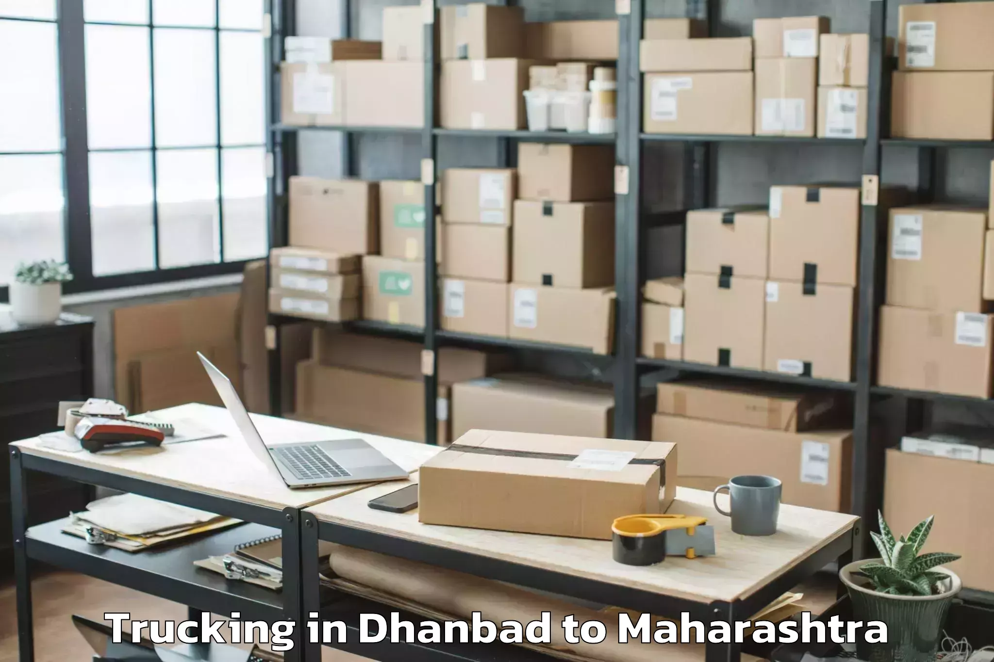 Easy Dhanbad to Narkhed Trucking Booking